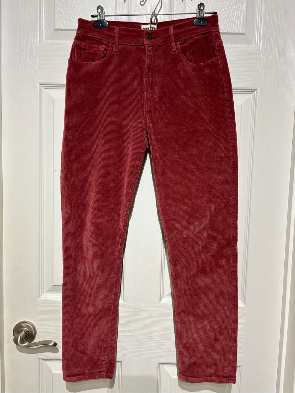 Sunday Best Womens Corduroy Pants - Red